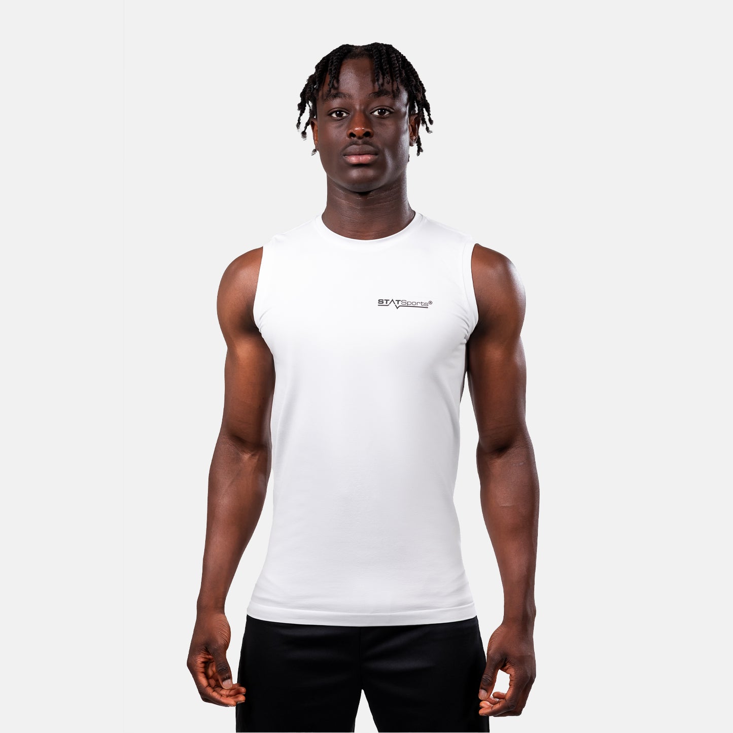 STATSports Performance Sleeveless Baselayer - White