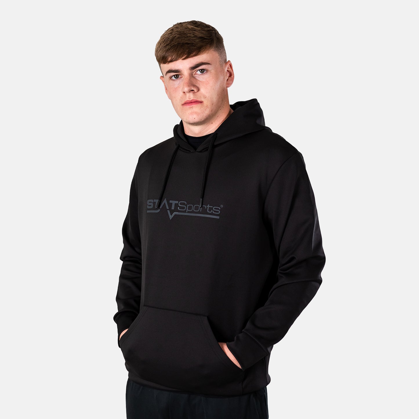 Felpa con cappuccio STATSports Premium Tech - Logo grigio