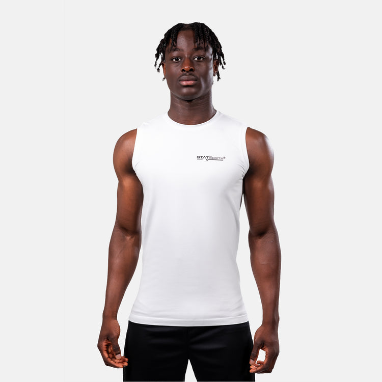 Podstawowa koszulka bez rękawów STATSports Performance - biała