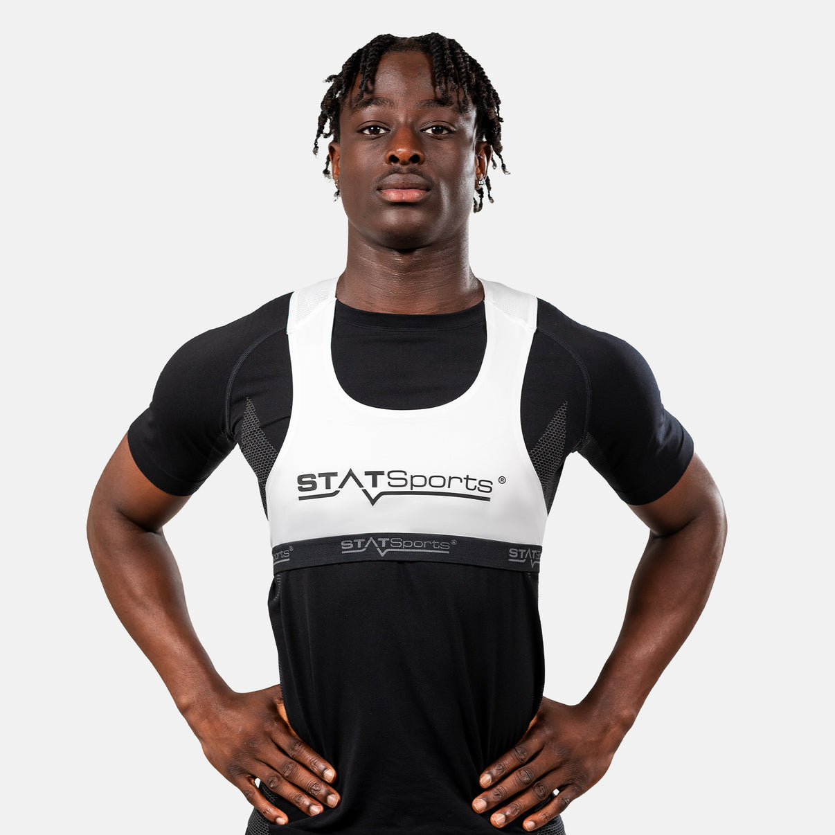 Joewe Sport Vest Black White Cotton