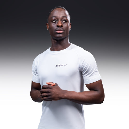 STATSports Performance Short Sleeve Baselayer - White