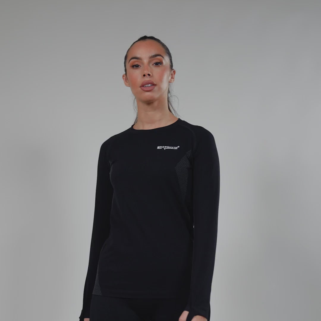 STATSports Performance Long Sleeve Black Baselayer