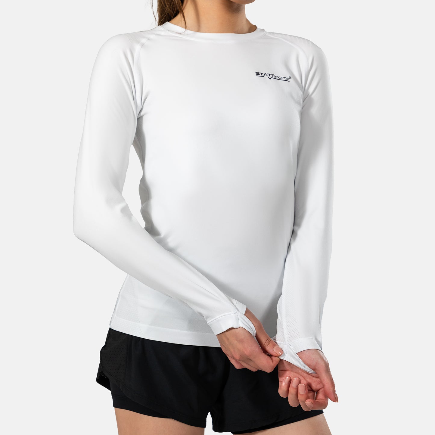 STATSports Performance Langarm-Baselayer in Weiß